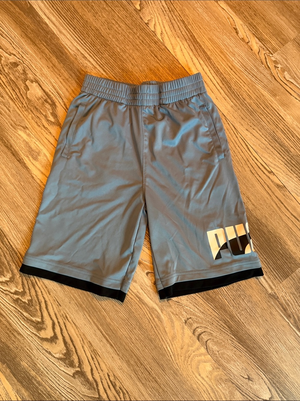 Puma Boys' BlueGray Athletic Shorts